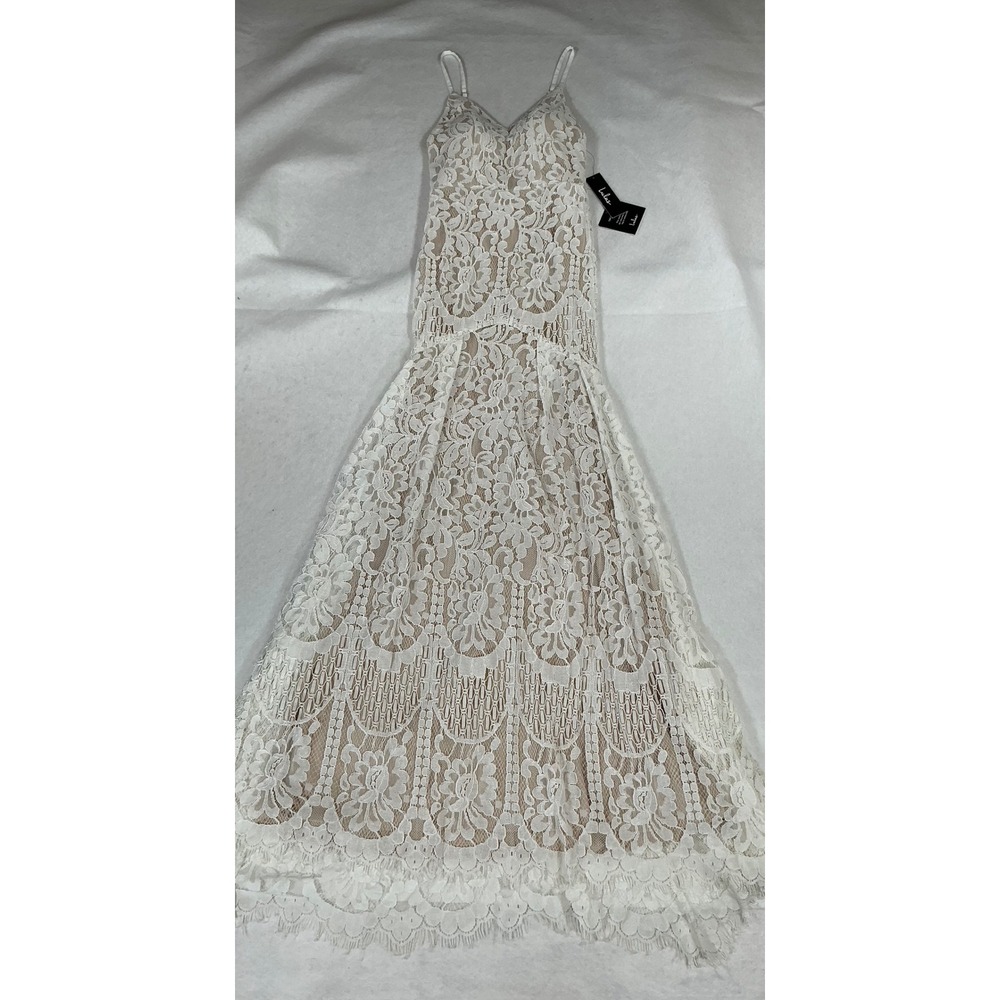Lulus Love of Your Life White Lace Mermaid Maxi Dress XS Wedding Bridal Shower